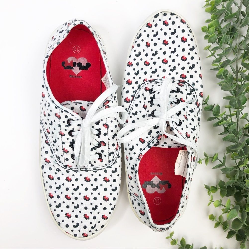 Disney Mickey Minnie Mouse Canvas Sneakers Size 11 - Picture 2 of 8